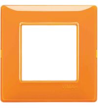 Rama decorativa aparataj modular Vimar, rectangulara, 2M, portocaliu, Plana Reflex, 14642.48
