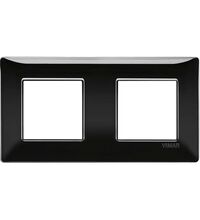 Rama decorativa aparataj modular Vimar, rectangulara, 2X2M, negru, Plana, 14643.05