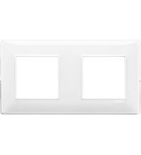 Rama decorativa aparataj modular Vimar, rectangulara, 2X2M, alb, Plana Reflex, 14643.41
