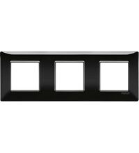Rama decorativa aparataj modular Vimar, rectangulara, 3X2M, negru, Plana, 14644.05