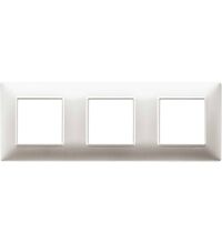 Rama decorativa aparataj modular Vimar, rectangulara, 3X2M, nichel mat, Plana, 14644.21