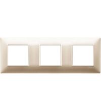 Rama decorativa aparataj modular Vimar, rectangulara, 3X2M, sampanie mat, Plana, 14644.22