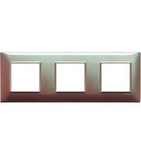 Rama decorativa aparataj modular Vimar, rectangulara, 3X2M, maro metalizat, Plana, 14644.23