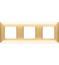 Rama decorativa aparataj modular Vimar, rectangulara, 3X2M, auriu lucios, Plana, 14644.24