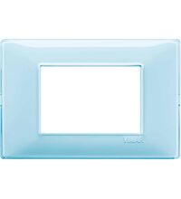 Rama decorativa aparataj modular Vimar, rectangulara, 3M, albastru, Plana Reflex, 14653.45