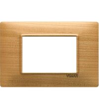 Rama decorativa aparataj modular Vimar, rectangulara, 3M, cires, Plana, 14653.63
