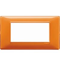 Rama decorativa aparataj modular Vimar, rectangulara, 4M, portocaliu, Plana Reflex, 14654.48