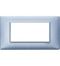 Rama decorativa aparataj modular Vimar, rectangulara, 4M, albastru metalizat, Plana, 14654.73