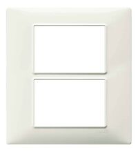 Rama decorativa aparataj modular Vimar, rectangulara, 6M, fildes, Plana, 14659.02