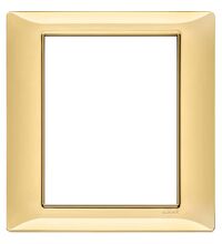 Rama decorativa aparataj modular Vimar, rectangulara, 8M, auriu lucios, Plana, 14668.24