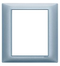 Rama decorativa aparataj modular Vimar, rectangulara, 8M, albastru metalizat, Plana, 14668.73