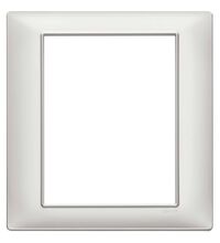 Rama decorativa aparataj modular Vimar, rectangulara, 8M, argintiu perlat, Plana, 14668.75