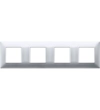 Rama decorativa aparataj modular Vimar, rectangulara, 4X2M, argintiu mat, Plana, 14669.20