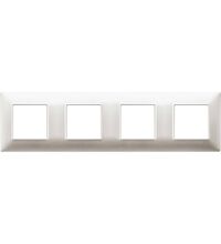 Rama decorativa aparataj modular Vimar, rectangulara, 4X2M, sampanie mat, Plana, 14669.22