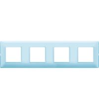 Rama decorativa aparataj modular Vimar, rectangulara, 4X2M, albastru, Plana Reflex, 14669.45
