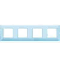 Rama decorativa aparataj modular Vimar, rectangulara, 4X2M, albastru, Plana Reflex, 14669.45