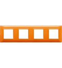 Rama decorativa aparataj modular Vimar, rectangulara, 4X2M, portocaliu, Plana Reflex, 14669.48