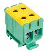 Clema de derivatie Tracon, 2P, fixare pe sina DIN, 50mmp, galben/verde, FLEAL-50/2ZS