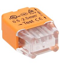 Clema de conectica rapida Orno, 2x2.5mmp, portocaliu, set 100 buc., OR-SZ-8004/2/100