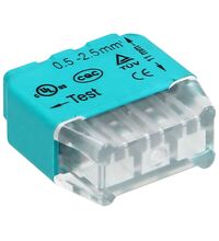 Clema de conectica rapida Orno, 3x2.5mmp, albastru, set 100 buc., OR-SZ-8004/3/100