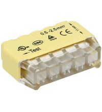 Clema de conectica rapida Orno, 5x2.5mmp, galben, set 50 buc., OR-SZ-8004/5/50