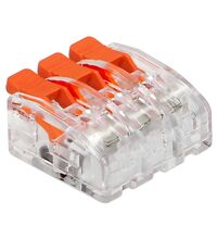 Clema de conectica cu deblocare Orno, 3x4mmp, rosu, set 100 buc., OR-SZ-8005/3/100