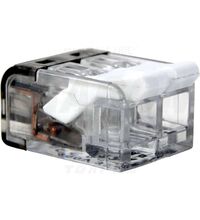 Clema de conectica cu deblocare Tracon, 2x4mmp, transparent, RVON2