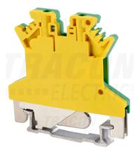 Clema sir fixare pe sina DIN, galben/verde, 1.5mmp, Tracon, TSKA1,5JD