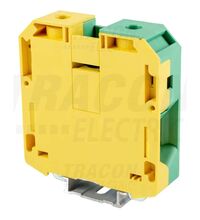 Clema sir fixare pe sina DIN, galben/verde, 70mmp, Tracon, TSKA70JD