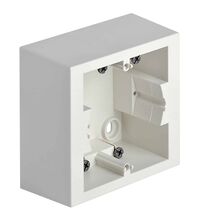 Doza de aparataj unitar Vimar, tip cadru, aplicata, simpla, argintiu, 43.5mm, Plana, 09971.SL