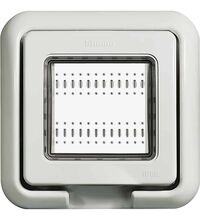 Placa pentru doza modulara Bticino, 2M, gri, IP55, Living-light, 24602
