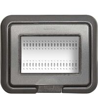 Placa pentru doza modulara Bticino, 3M, antracit, IP55, Living-light, 24603L