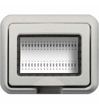 Placa pentru doza modulara Bticino, 3M, alb, IP55, Living-light, 24603N