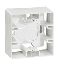 Doza de aparataj unitar Legrand, tip cadru, aplicata, simpla, alb, 1 post, Niloe, 664798