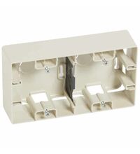 Doza de aparataj unitar Legrand, tip cadru, aplicata, dubla, ivoar, 2 posturi, Niloe, 664899