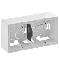 Doza de aparataj unitar Legrand, tip cadru, aplicata, dubla, alb, 2 posturi, Valena Life, 754192