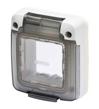 Placa pentru doza modulara Gewiss, 2M, alb, IP65, GW27403