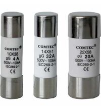 Siguranta fuzibila cilindrica Comtec, DII, gG, 500VAC, 15A, 50kA, MF0006-20038