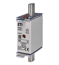 Siguranta fuzibila MPR fara izolatie ETI, Gr.00C, gG, 4A, 120kA, 500VAC, 004181202