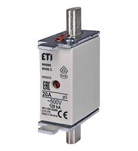 Siguranta fuzibila MPR fara izolatie ETI, Gr.00C, gG, 20A, 120kA, 500VAC, 004181206