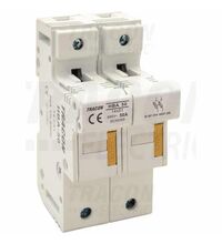 Separator tip sertar Tracon, fara LED, 2P, 50A, 14x51mm, 690VAC, HBA-2P-50