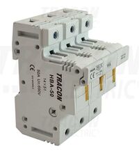 Separator tip sertar Tracon, fara LED, 3P, 50A, 14x51mm, 690VAC, HBA-3P-50