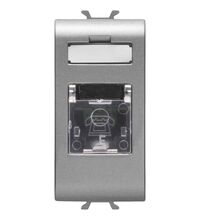 Priza modulara telefon RJ11 cat.3 Gewiss, titan, 1M, Chorus