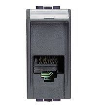 Priza modulara telefon RJ11 cat.3 Bticino, antracit, 1M, Living-Light, L4258/11N