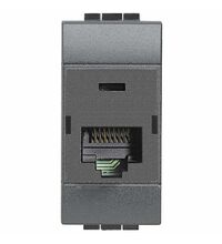 Priza modulara telefon RJ11 cat.3 Bticino, antracit, 1M, Living-Light, L4262/11