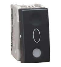 Intrerupator modular cu revenire Comtec, gri, cu LED, 1M, Stil clasic, MF0012-04780