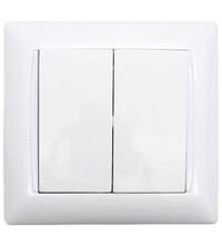 Intrerupator dublu Comtec, incastrat, alb, IP20, Camilya, MF0012-08020