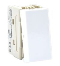 Intrerupator modular bipolar Comtec, alb, 1M, Stil premium