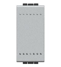 Intrerupator modular cu revenire Bticino, aluminiu, 1M, Living-Light, NT4005N