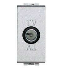 Priza modulara TV Bticino, aluminiu, 1M, Living-Light